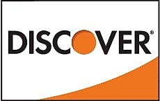 Discover logo with orange circle element